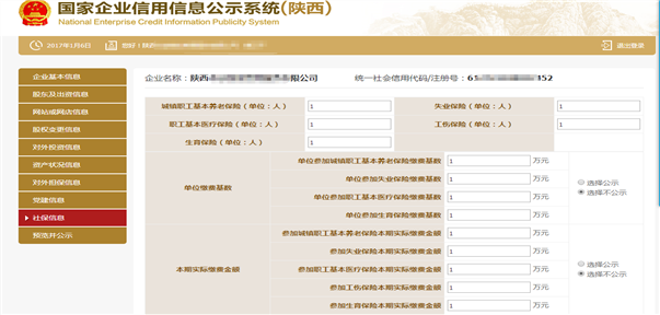 企業(yè)年報社保信息