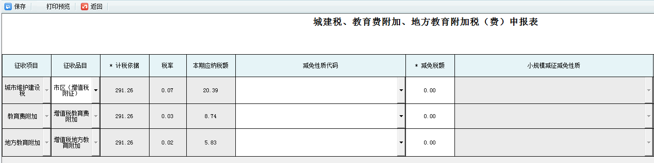 填寫(xiě)附加稅（費(fèi)）申報(bào)表