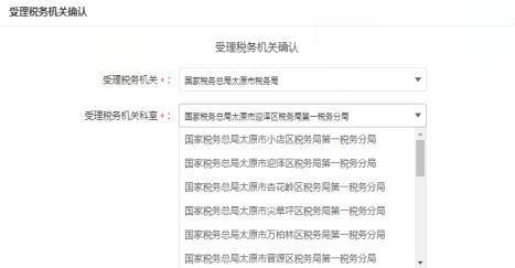 選擇受理的稅務機關