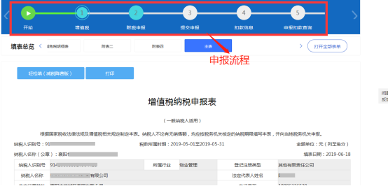 申報(bào)表填寫界面