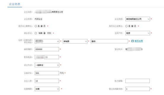 根據(jù)提示填寫(xiě)企業(yè)名稱(chēng)的“四段式”內(nèi)容