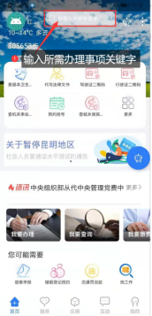 首頁直接搜索所需辦理事項(xiàng)名稱
