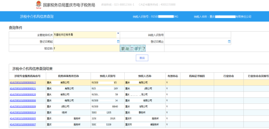 錄入主管稅務機關及驗證碼等信息