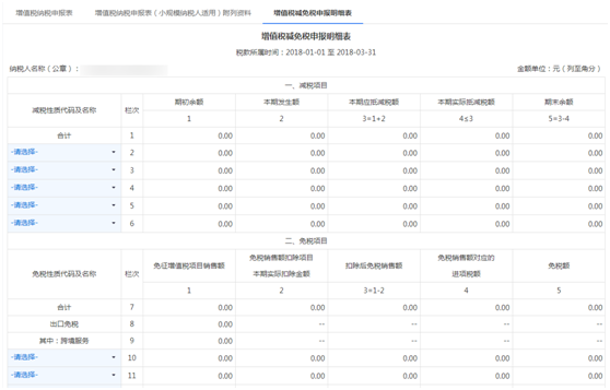 填寫主表、附表相關(guān)數(shù)據(jù)4