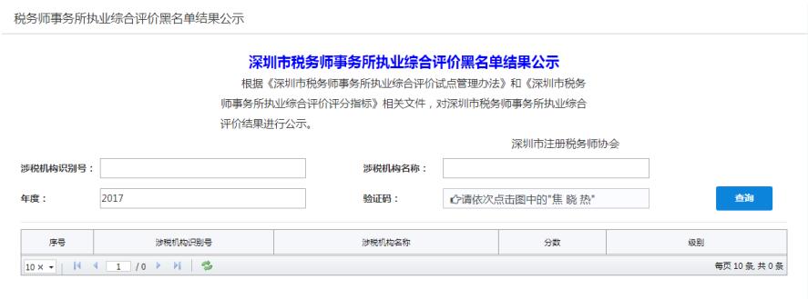深圳市電子稅務(wù)局稅務(wù)師事務(wù)所執(zhí)業(yè)綜合評(píng)價(jià)黑名單結(jié)果公示