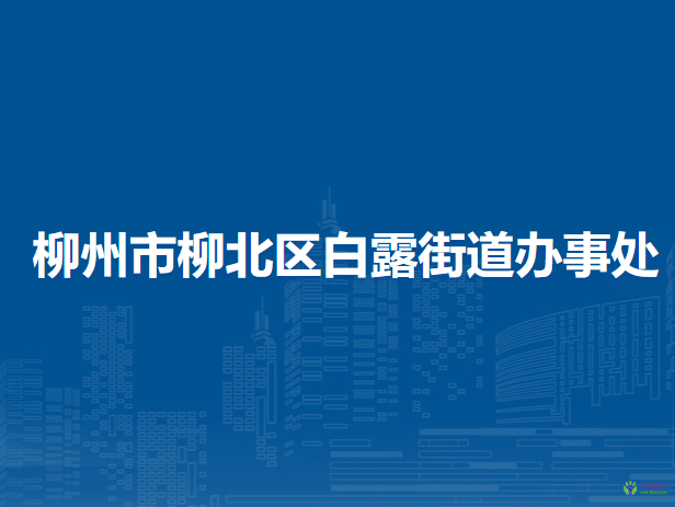 柳州市柳北區(qū)白露街道辦事處